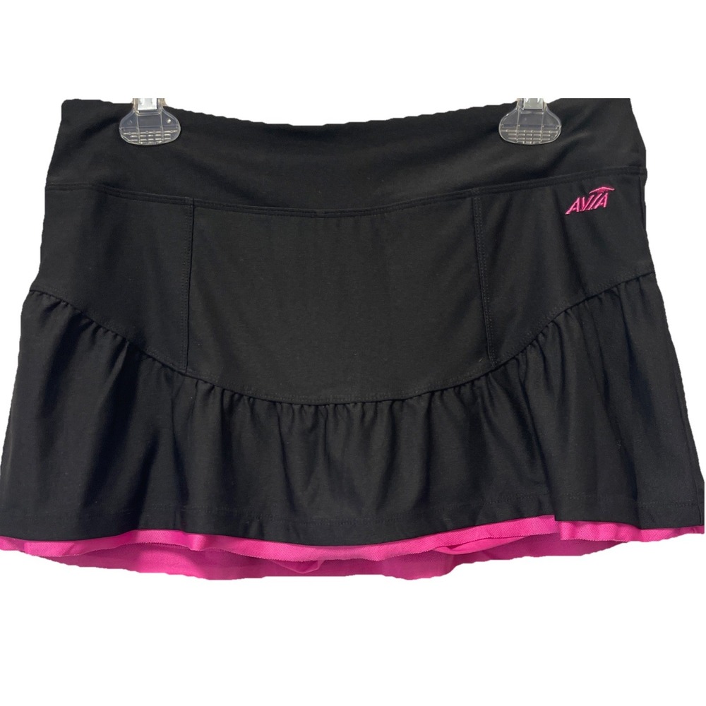 Avia Women's Athletic Skort Tennis, Running Size Medium Black/Pink